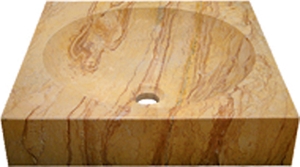 China Beige Marble Marble Wash Basin, Beige Marble Sinks & Basins,Kitchen Sinks,Bathroom Sinks,Vessel Sinks,Wash Bowls,Wash Basins,Square Basins