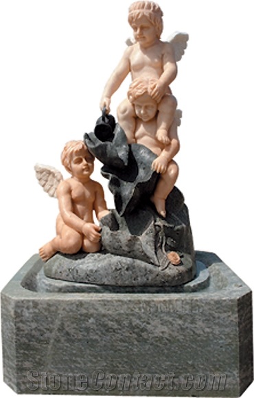 China Multicolor Marble Human Statue