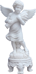 China White Marble Angel Figurines Statue, White Marble Statues,Garden Sculptures,Statues,Handcarved Sculptures,Western Statues,Landscape Sculptures