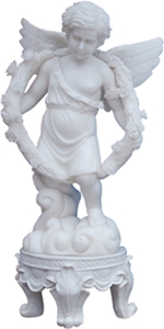 China White Marble Angel Figurines Statue, White Marble Statues,Garden Sculptures,Statues,Handcarved Sculptures,Western Statues,Landscape Sculptures