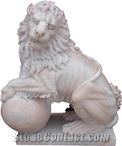 Marble Animal Statue Of Lion,Animal Sculptures,Garden Sculptures,Statues,Handcarved Sculptures,Landscape Sculptures,Sculpture Ideas
