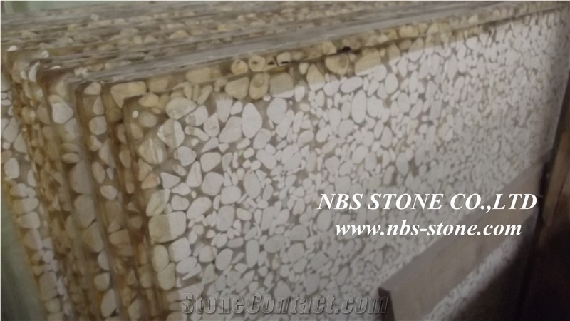 Artificial Beige Marble Big Slabs,Random Edge Polished Surface,China Beige Marble Artificial Stone
