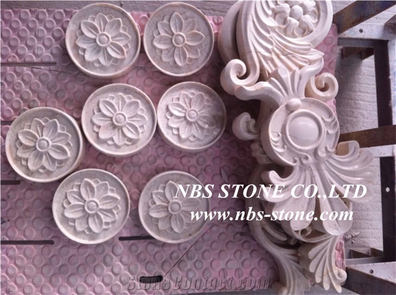 Beige Sandstone Carving Relief,Wall Art Sandstone Relief