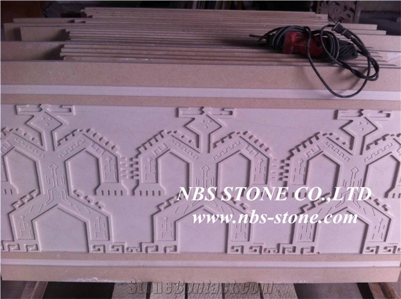 Beige Sandstone Carving Relief,Wall Art Sandstone Relief