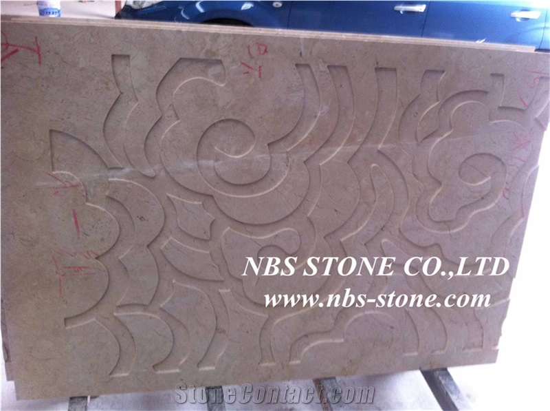 Beige Sandstone Carving Relief,Wall Art Sandstone Relief