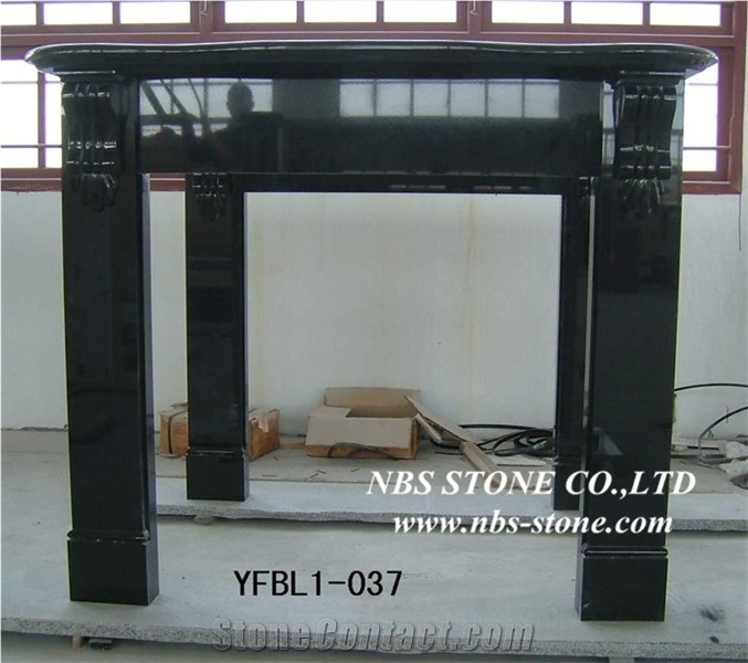 Black Fireplace Mantel,Modern Fireplace Mantel,Stone Fireplace Mantel