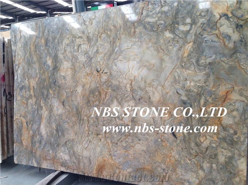 Blue Fusion, Brazil Blue Quartzite Slabs & Tiles