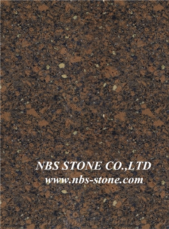 China Brown Quartz Stone Tiles
