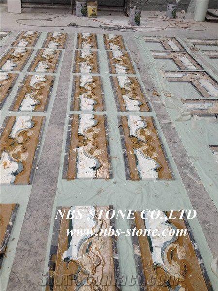 China Multicolor Marble Water Jet Medallion,Bulding Decration for Floor