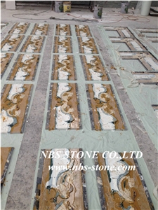 China Multicolor Marble Water Jet Medallion,Bulding Decration for Floor