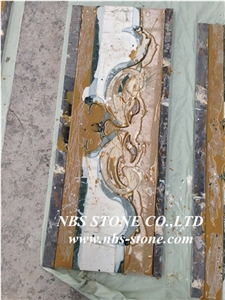 China Multicolor Marble Water Jet Medallion,Bulding Decration for Floor