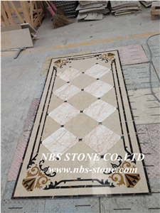 China Multicolor Marble Water Jet Medallion,Bulding Decration for Floor