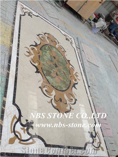 China Multicolor Marble Water Jet Medallion,Bulding Decration for Floor