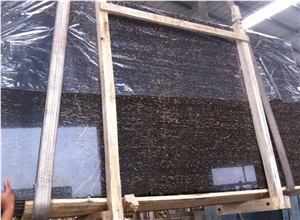 China Polished Black Portoro Gold Marble Tiles & Big Slabs, Small Slabs
