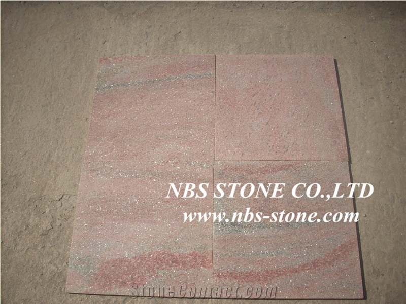 China Red Quartz Stone Tiles
