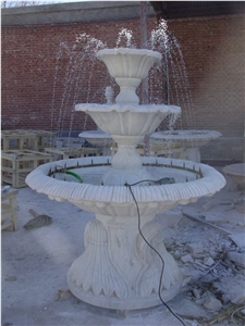 China White Granite Fountain