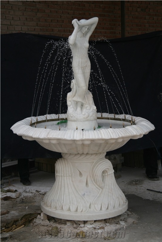 China White Granite Fountain