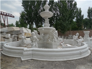 China White Granite Fountain