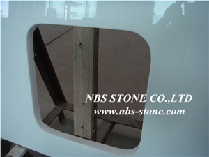 Crystal White and Cream Crystalized Glass Stones
