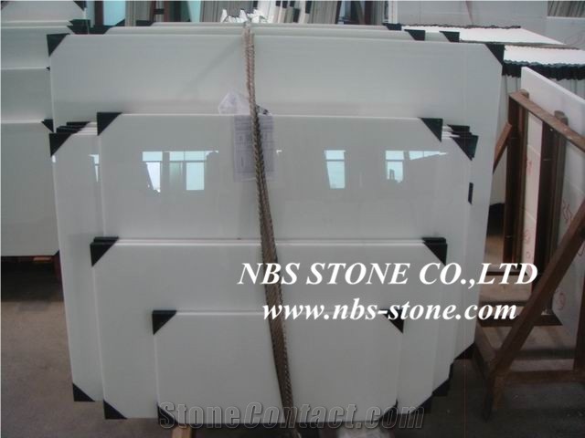Crystal White and Cream Crystalized Glass Stones