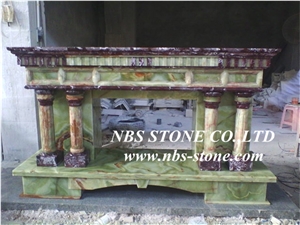 Green Onyx Fireplace Mantel,Modern Fireplace Mantel,Stone Fireplace Mantel
