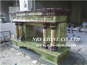 Green Onyx Fireplace Mantel,Modern Fireplace Mantel,Stone Fireplace Mantel