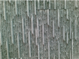 Green Water Falling Quartzite Cultured Wall Stone,Running Water Line Wall Cladding