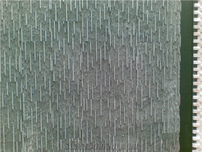 Green Water Falling Quartzite Cultured Wall Stone,Running Water Line Wall Cladding