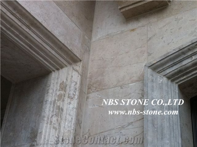 Grey Limestone for Wall for European Villa