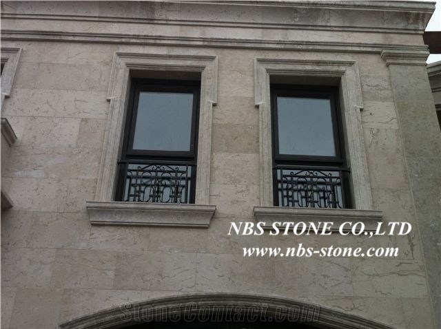 Grey Limestone for Wall for European Villa