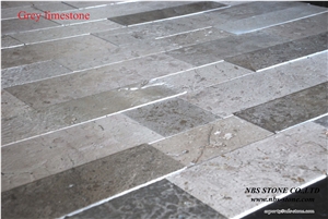 Grey Limestone Slabs & Tiles for Wall for European Villa