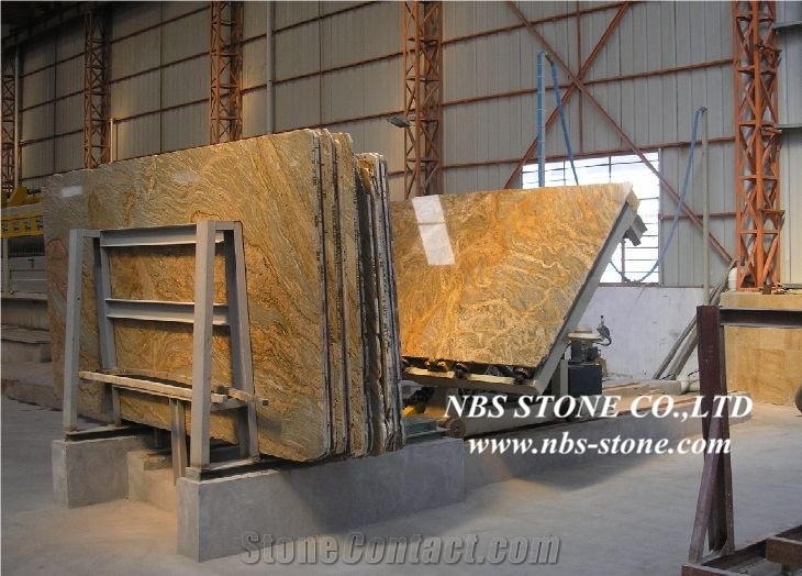 Juparana Classic Granite Slabs & Tiles, Brazil Yellow Granite