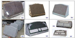 Multicolor Granite Slant Monument Markers