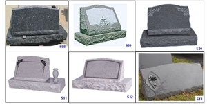 Multicolor Granite Slant Monument Markers