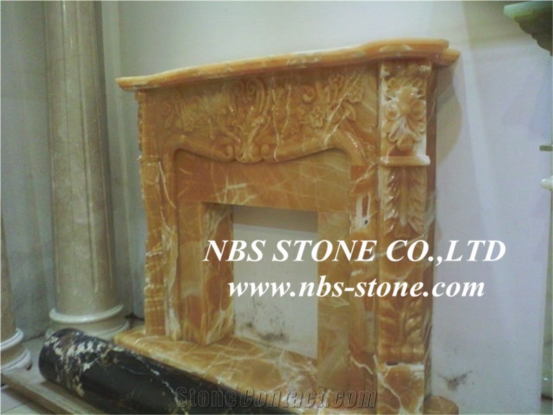 Multicolor Stone Fireplace,Statuary Marble Fireplace Design