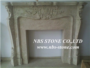 Multicolor Stone Fireplace,Statuary Marble Fireplace Design