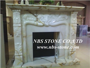 Multicolor Stone Fireplace,Statuary Marble Fireplace Design