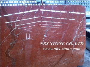 Red Polished Water-Jet Marble Inlay Floor Pattern for Lobby