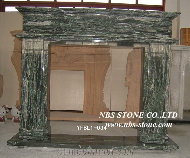 Western Style Fireplace,China Beige Marble Fireplace,Stone Fireplace Mantel