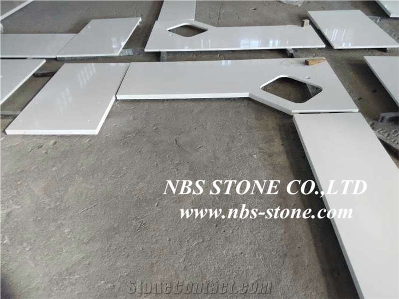 White Countertops Quartz Stone Kitchen Countertops