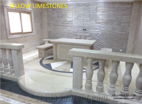 Yellow Limestones Slabs & Tiles