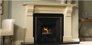 Raised Black Granite Fireplace Hearth