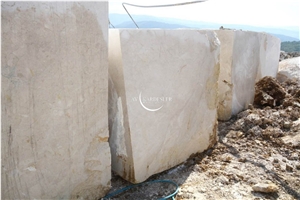 Bursa Light Beige Marble Block, Beige Turkey Marble Blocks