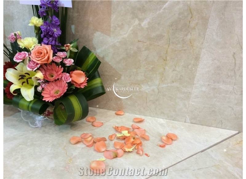 Crema Anatolia Marble Polished Tiles, Beige Turkey Marble Tiles & Slabs