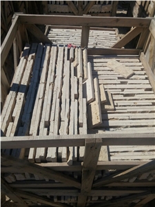 Split Face Travertine China Rusty Cultured Stone, Wall Cladding, Stacked Stone Veneer, Corner Stone Clearance