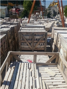 Split Face Travertine China Rusty Cultured Stone, Wall Cladding, Stacked Stone Veneer, Corner Stone Clearance