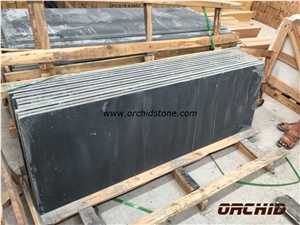 Black Slate Honed Slab, China Black Slate Slabs & Tiles