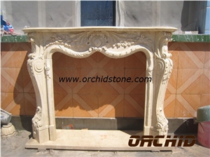 Carved Natural Marble Hearth & Home Fireplace Surround Maker