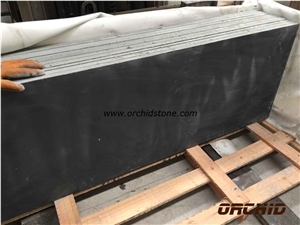 Honed Black Slate Slabs for Hearth