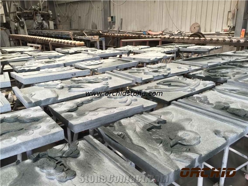 Mongolia Black Granite Carving Tile
